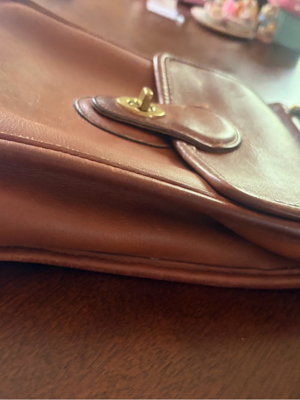 COACH VINTAGE BRITISH TAN MURPHY SHOULDER CROSSBODY BAG - Picture 6 of 9